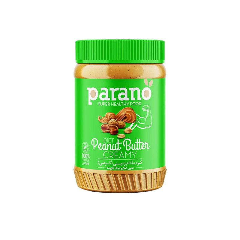 کره بادام زمینی کرمی بدون شکر و نمک افزوده پارانو - 400 گرم