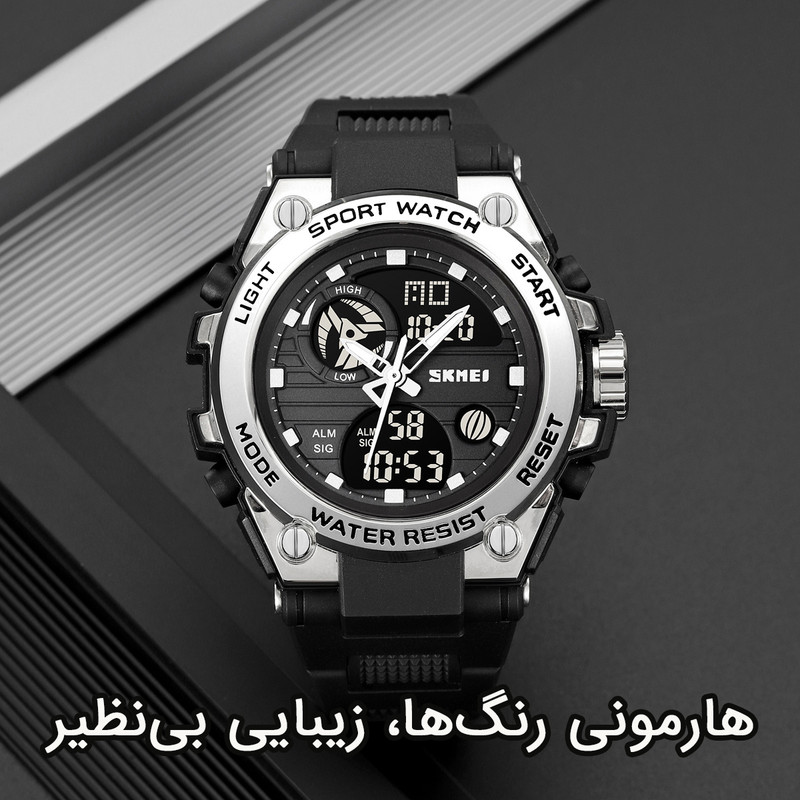 ساعت مچی عقربه‌ای مردانه کوارتز اسکمی مدل 2360-BKSI