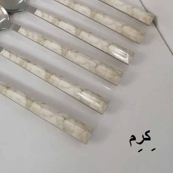 سرویس قاشق و چنگال 12 پارچه 6 نفره ام جی مدل ماربل