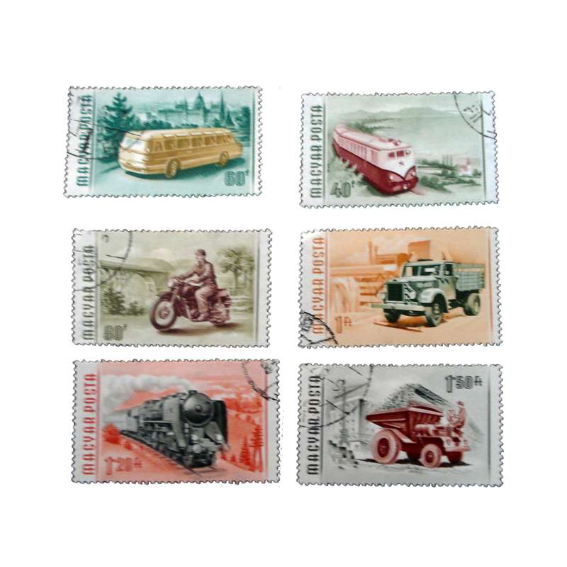 تمبر یادگاری مدل ماشین کد bc-1884 مجموعه 6 عددی