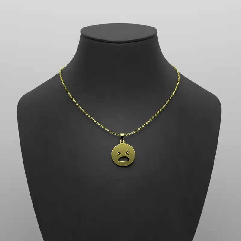گردنبند طلا 18 عیار زنانه مدوپد مدل ایموجی کد C3-1-1106