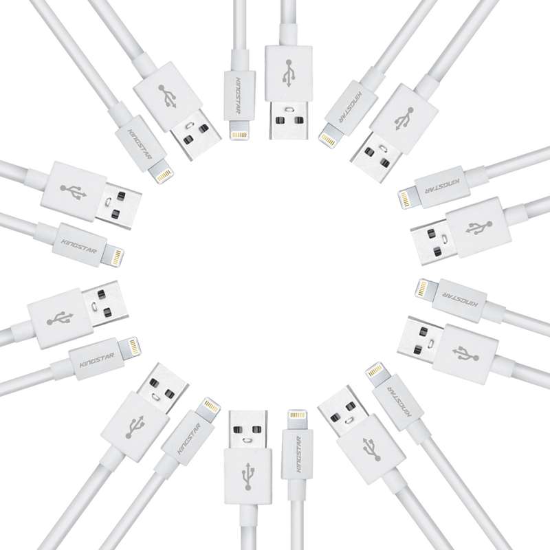 کابل تبدیل USB به لایتنینگ کینگ استار مدل k67 i طول 1.2 متر بسته 10 عددی