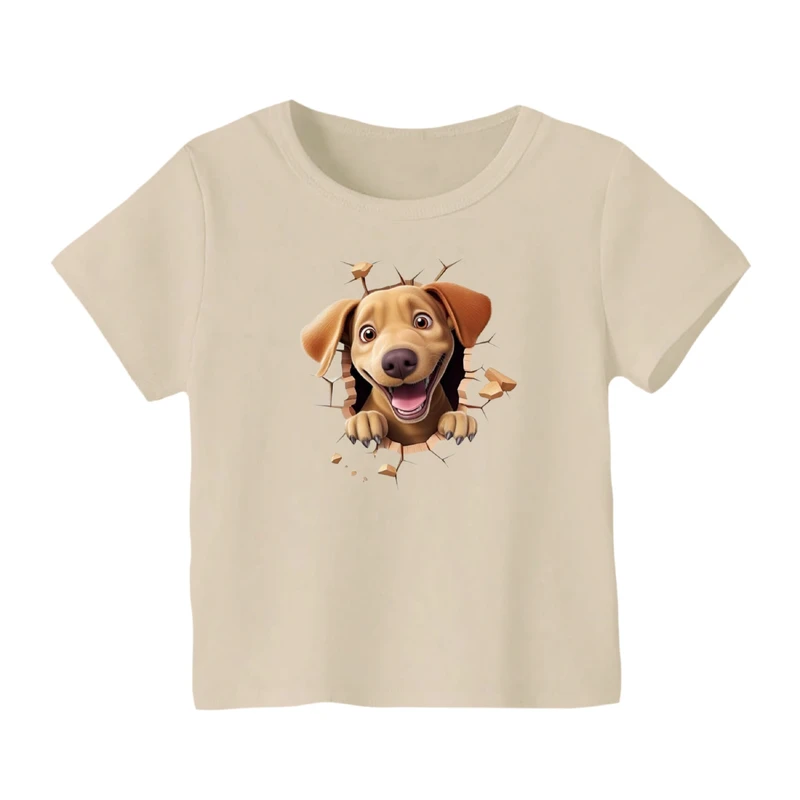 تی شرت آستین کوتاه بچگانه مدل سگ کد ۲