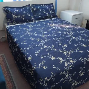 سرویس ملحفه مدل کشدوز niki05.25 طرح شیپوری کد 160  دو نفره سه تکه