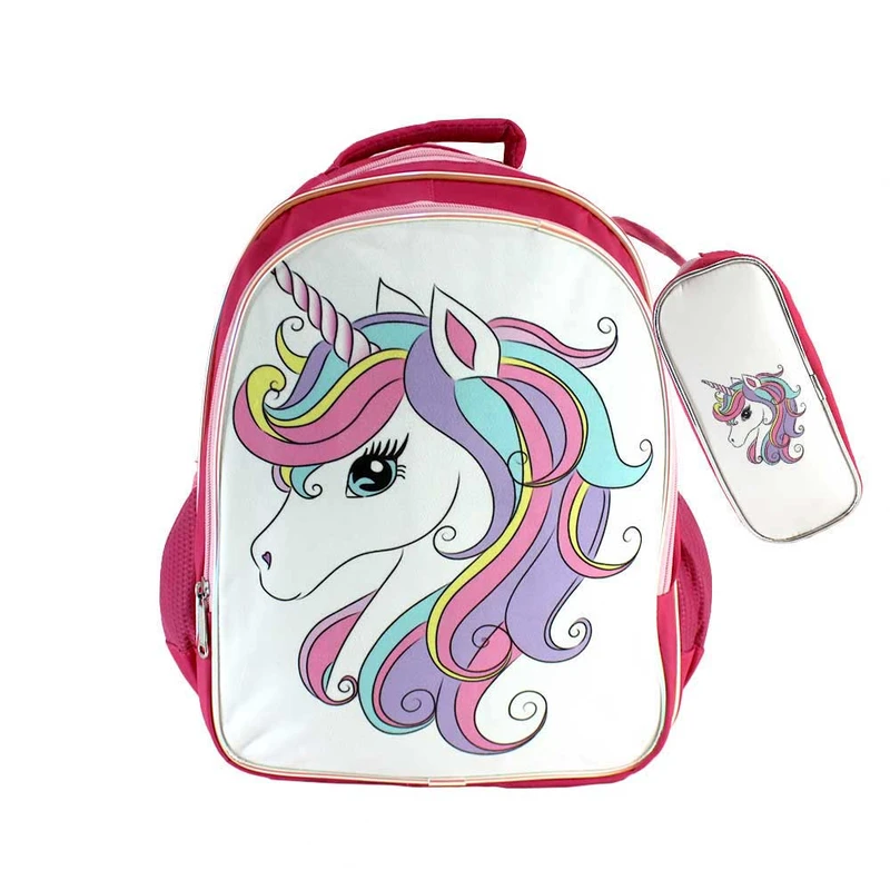 کوله پشتی مدل تک شاخ یونیکورن fay-50-2z به همراه جامدادی