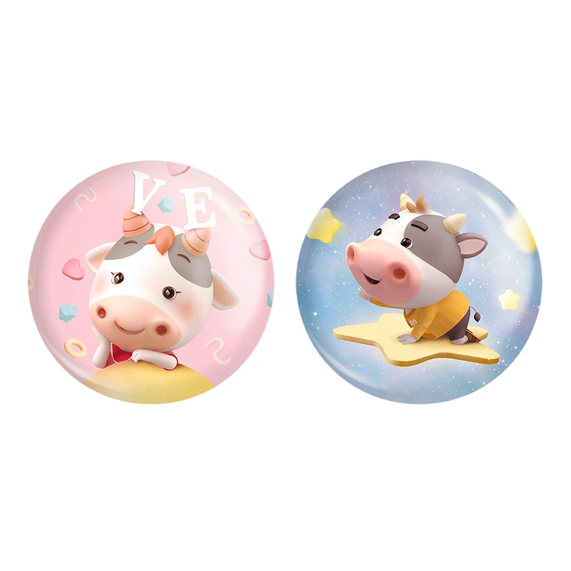 مگنت خندالو طرح گاو کد 34033404 مجموعه 2 عددی