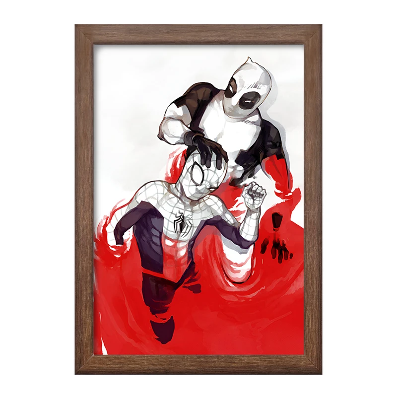 تابلو خندالو طرح ددپول و مرد عنکبوتی کد F9322