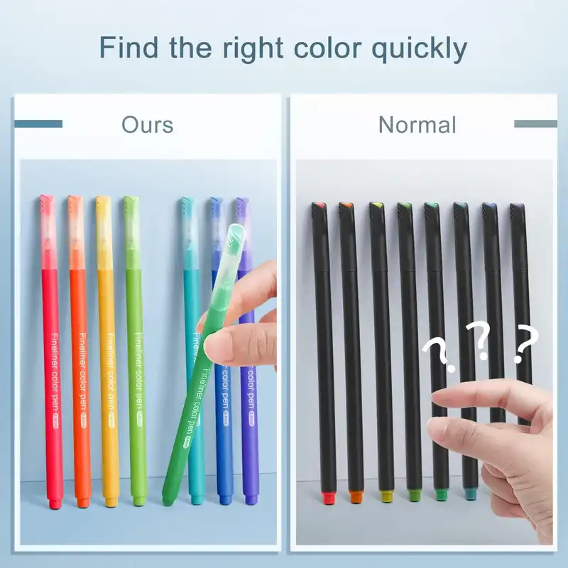 روان نویس مدل نوک نمدی طرح Fineliner Color بسته 10 عددی