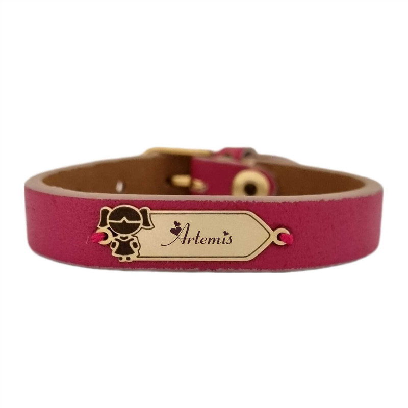 دستبند طلا 18 عیار دخترانه لیردا مدل اسم آرتمیس 6744