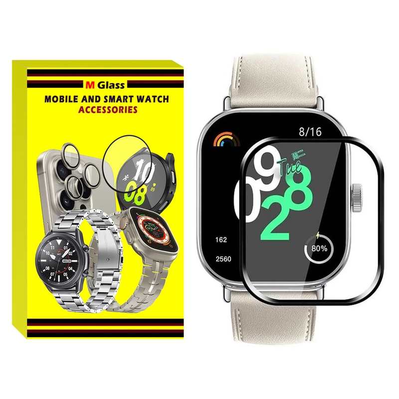 محافظ صفحه نمایش ام‌گلس مدل Pmma-MG مناسب برای ساعت هوشمند شیائومی Redmi Watch 4