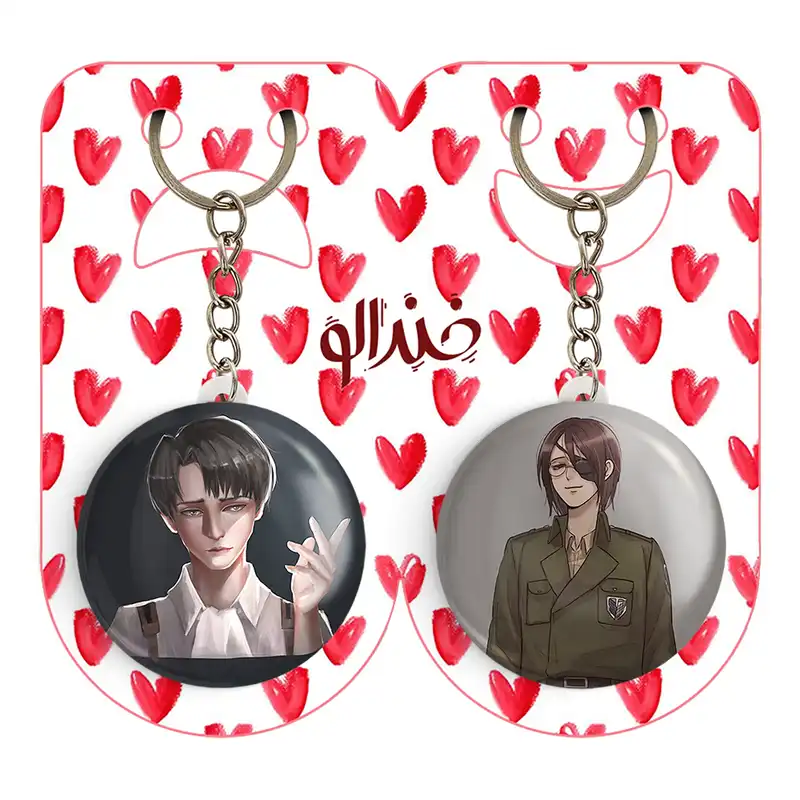 جاکلیدی خندالو مدل لیوای انیمه اتک آن تایتان کد 1861618608 مجموعه 2 عددی