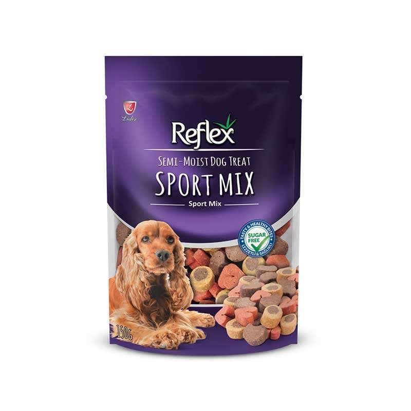 غذای تشویقی سگ رفلکس مدل نرم Sport Mix وزن 150 گرم