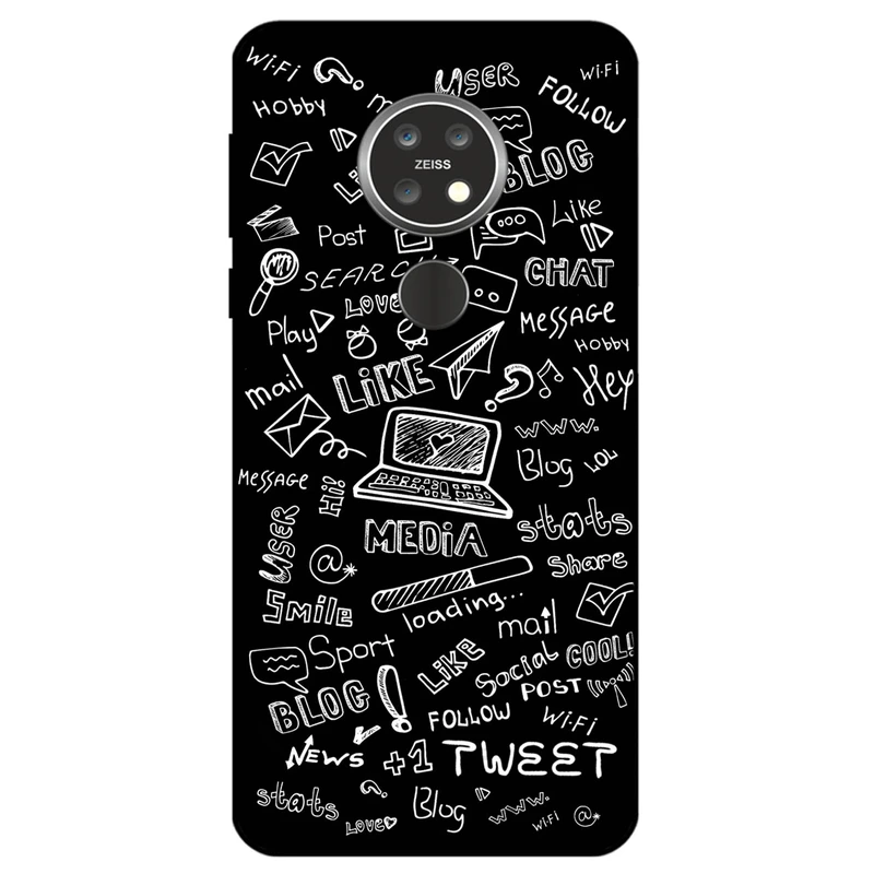 کاور مگافون طرح رسانه های اجتماعی مدل 1898 مناسب برای گوشی موبایل نوکیا 6.2 / 7.2     