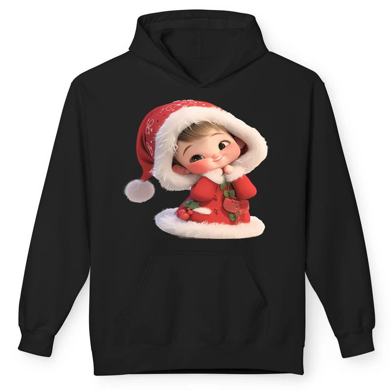 هودی زنانه پاد آفرین مدل کریسمس کد 58 طرح دختر