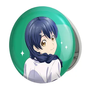 آینه جیبی خندالو طرح مگومی انیمه جنگ غذاها Food Wars مدل تاشو کد 16970 