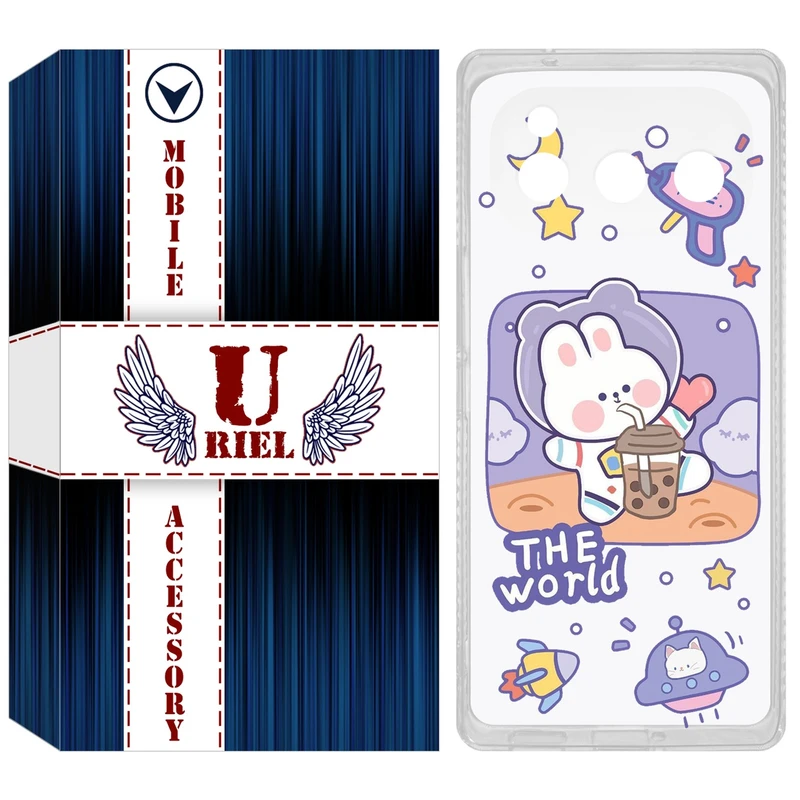 کاور یوریل مدل Clear کد 8 طرح خرگوش فضانورد مناسب برای گوشی موبایل داریا Bond