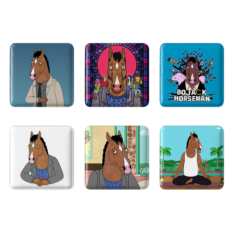 مگنت خندالو مدل Bojack Horseman کد 11A مجموعه 6 عددی