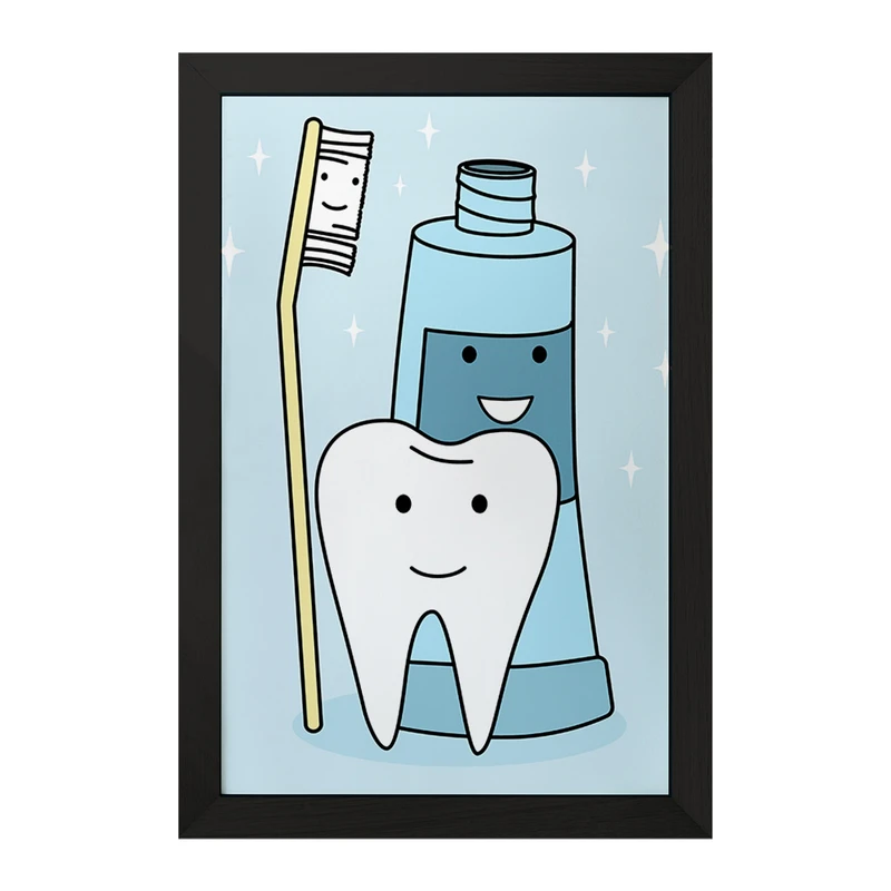 تابلو خندالو مدل دندان و دندان پزشکی کودکانه کد 36752