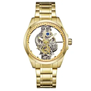 ساعت مچی عقربه‌ای مردانه مدل پشت شیشه ای موتور پیدا 21 بینی باند