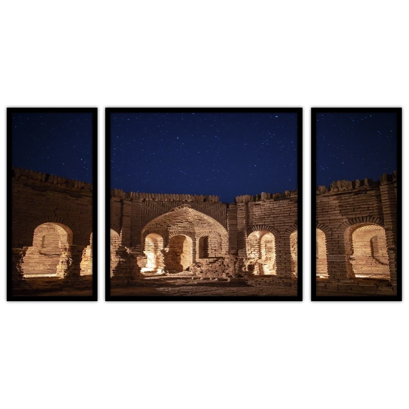 تابلو بکلیت طرح بنای تاریخی  بنای ایرانی  مدل B-bu3193 مجموعه 3 عددی