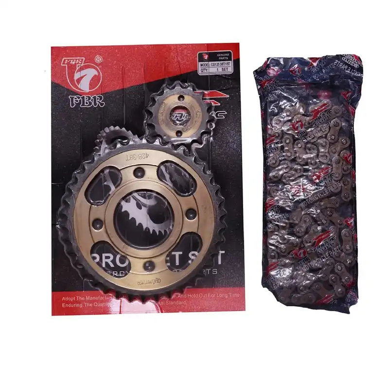 دنده و زنجیر موتورسیکلت فابریک کد 190مناسب برای هندا CDI مجموعه 5 عددی