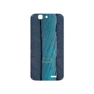 MAHOOT Turquoise feathers Cover Sticker for Huawei Ascend G7