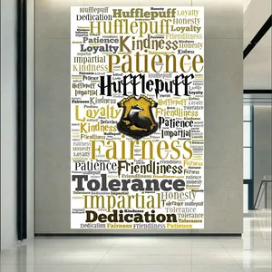 تابلو بوم طرح هری پاتر مدل Hufflepuff کد AR3450 