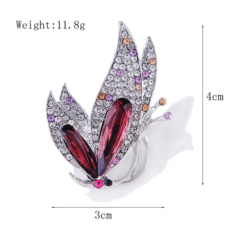 گل سینه زنانه مدل شاپرک کد 00907