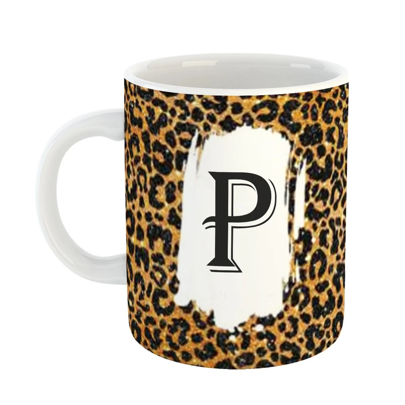 ماگ پاد افرین مدل فانتزی طرح حرف P کد 11