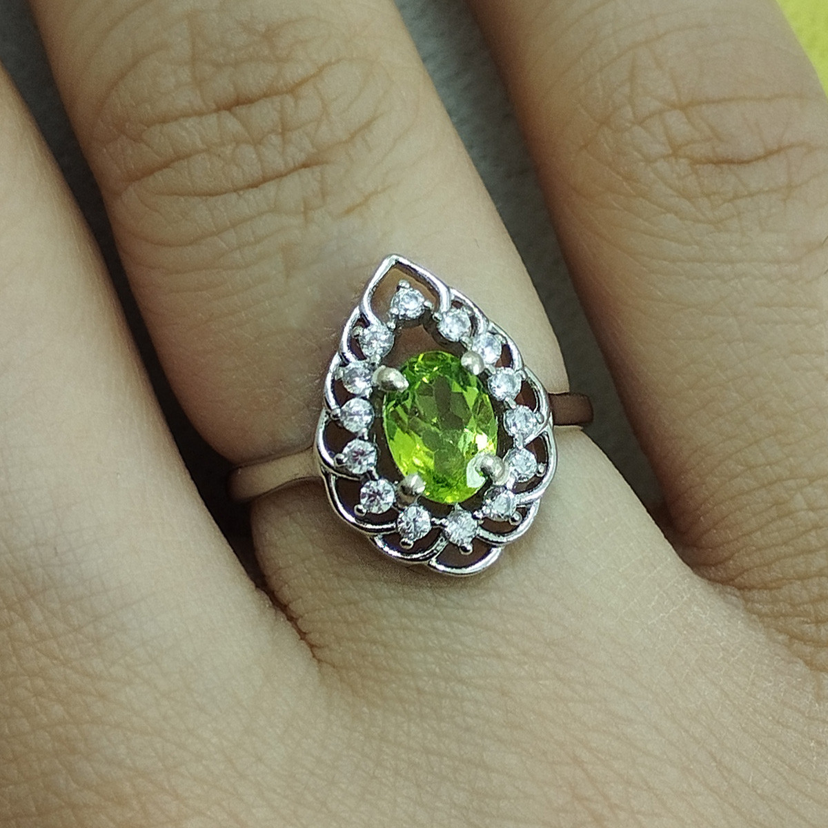 انگشتر نقره زنانه سلین کالا مدل زبرجد کد MPS-5