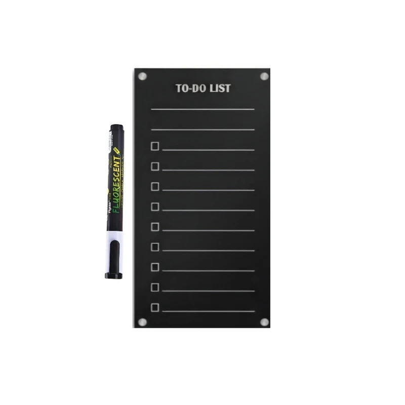 تخته وایت‌برد مدل چک لیست مگنتی  سایز 23x12 سانتی‌متر به همراه ماژیک