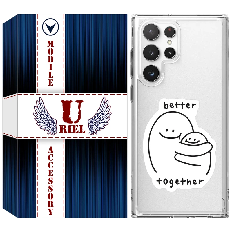 کاور یوریل مدل Clear کد 90 طرح Together مناسب برای گوشی موبایل سامسونگ Galaxy S22 Ultra