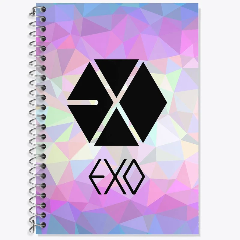 دفتر زبان 50 برگ خندالو مدل سه خط طرح گروه اکسو EXO کد 13663