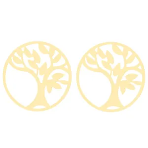 گوشواره طلا 18 عیار زنانه قیراط مدل درخت کد GH6261