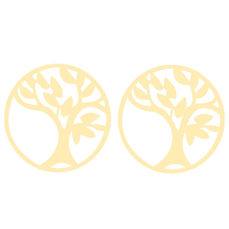 گوشواره طلا 18 عیار زنانه قیراط مدل درخت کد GH6261