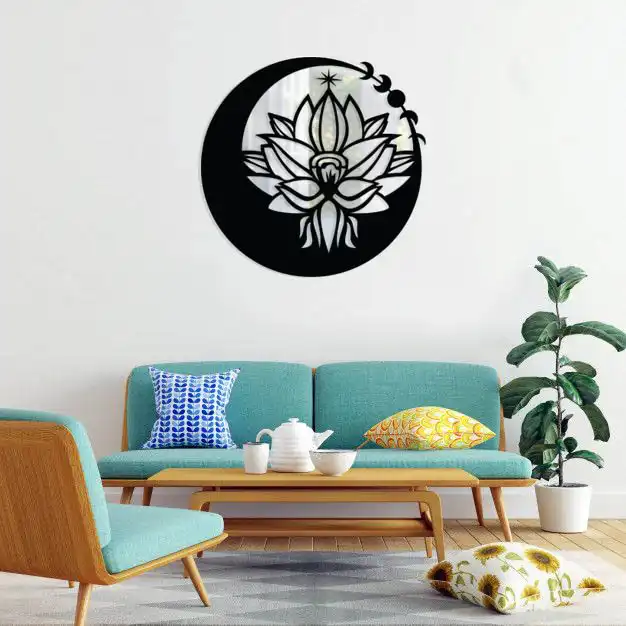 آینه پلکسی گلس طرح لوتوس