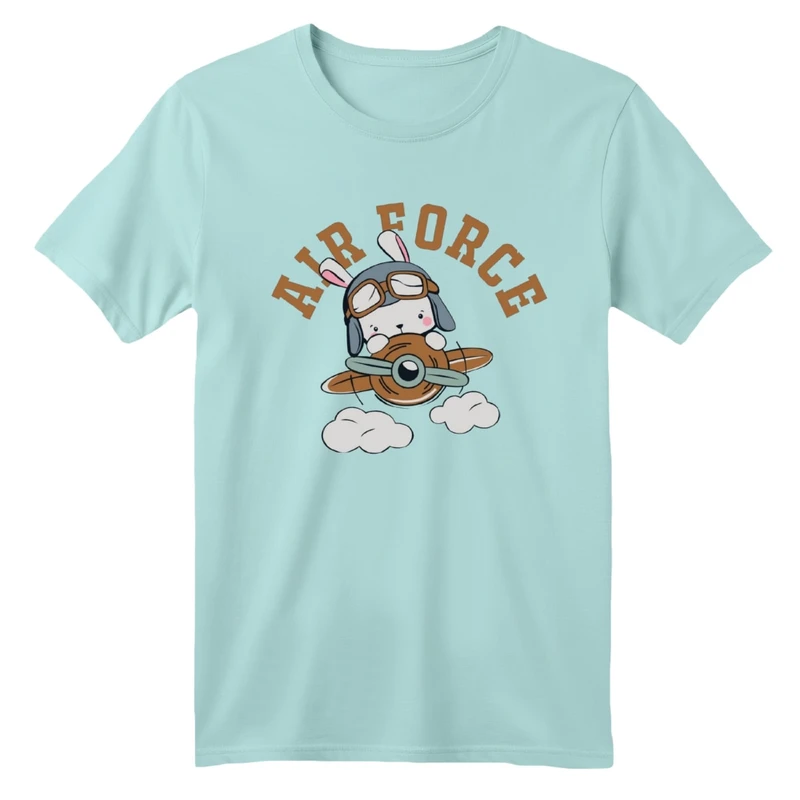 تی شرت آستین کوتاه بچگانه مدل خرگوش و هواپیما