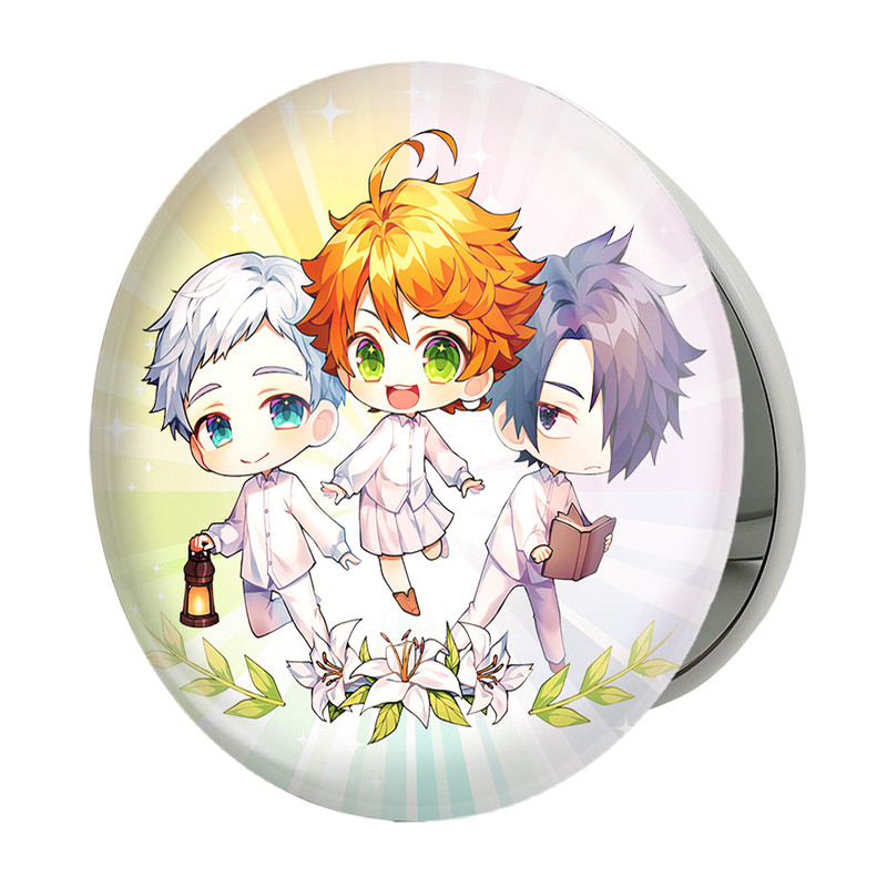 آینه جیبی خندالو طرح انیمه ناکجا آباد موعود Promised Neverland مدل تاشو کد 10120 