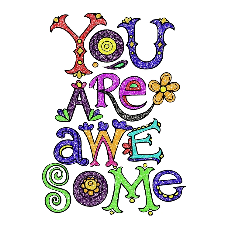 استیکر پارچه و لباس پاد آفرین مدل انگیزشی طرح تو فوق العاده ای کد S2786