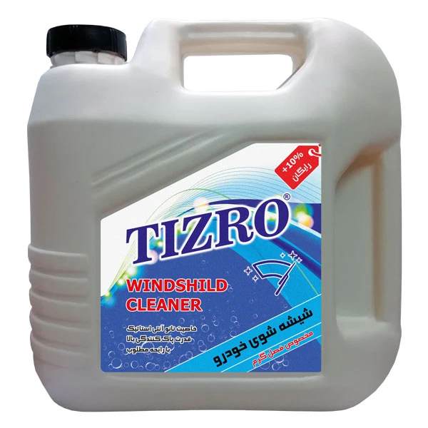  مایع تمیز کننده شیشه خودرو تیزرو صنعت مدل فصل گرم حجم 4.4 لیتر 
