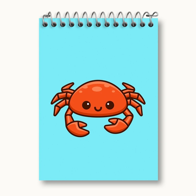 دفتر یادداشت 50 برگ خندالو مدل حیوانات آبزی خرچنگ کد 28156