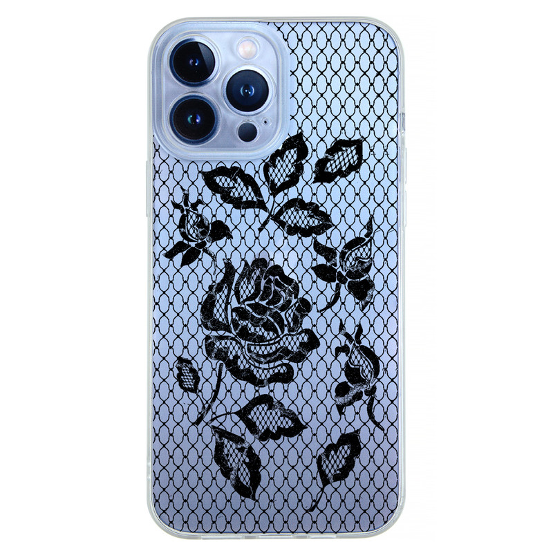 کاور مگافون طرح گل مدل C43-B مناسب برای گوشی موبایل اپل Iphone 13 Pro Max 