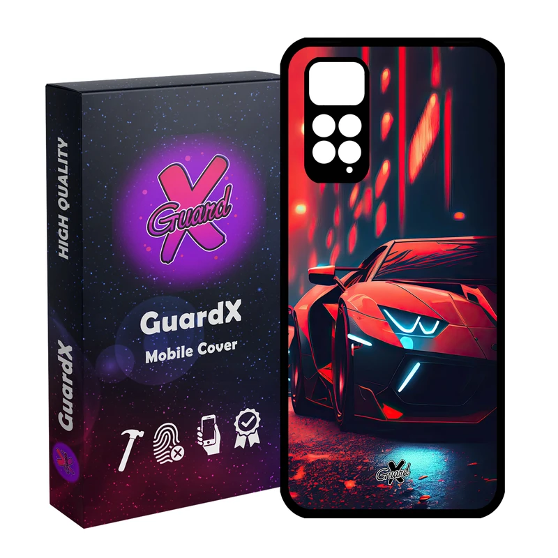 کاور گارد ایکس طرح لامبورگینی مدل Glass10608مناسب برای گوشی موبایل شیائومی Redmi Note 11S/ Note 11 4G