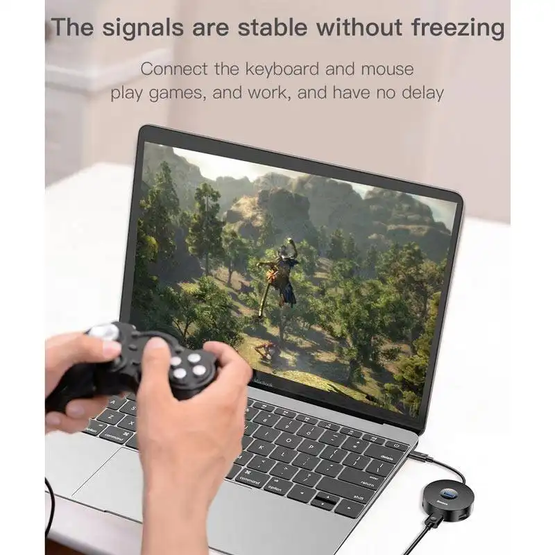 هاب 4 پورت USB-C باسئوس مدل Round Box