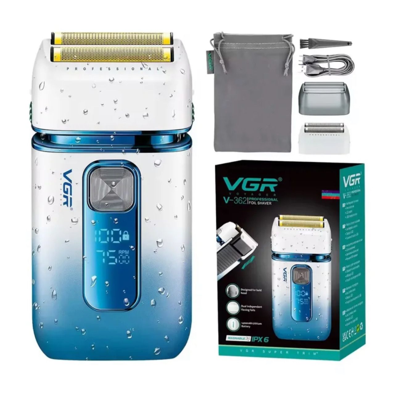 ماشین اصلاح موی سر و صورت وی جی ار مدل V-362 -  - 4