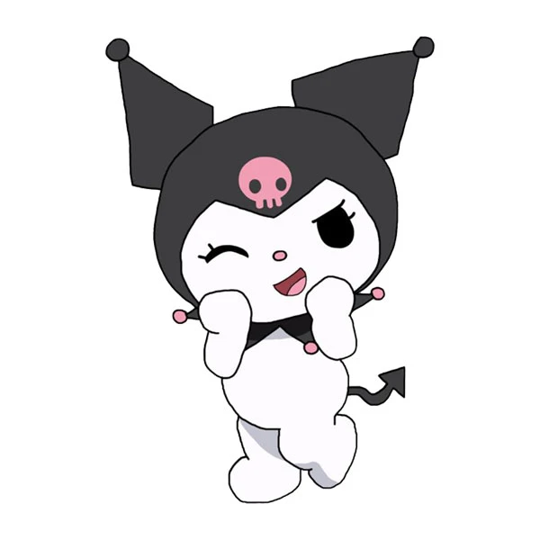 استیکر پارچه و لباس پاد آفرین مدل kuromi کد 062