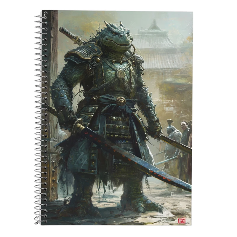 دفتر زبان 50 برگ مدوپد مدل دو خط طرح حیوانات جنگجو کد DF14902