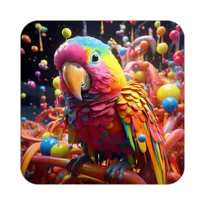 زیر لیوانی کاکتی طرح حیوانات رنگی مدل mp26656