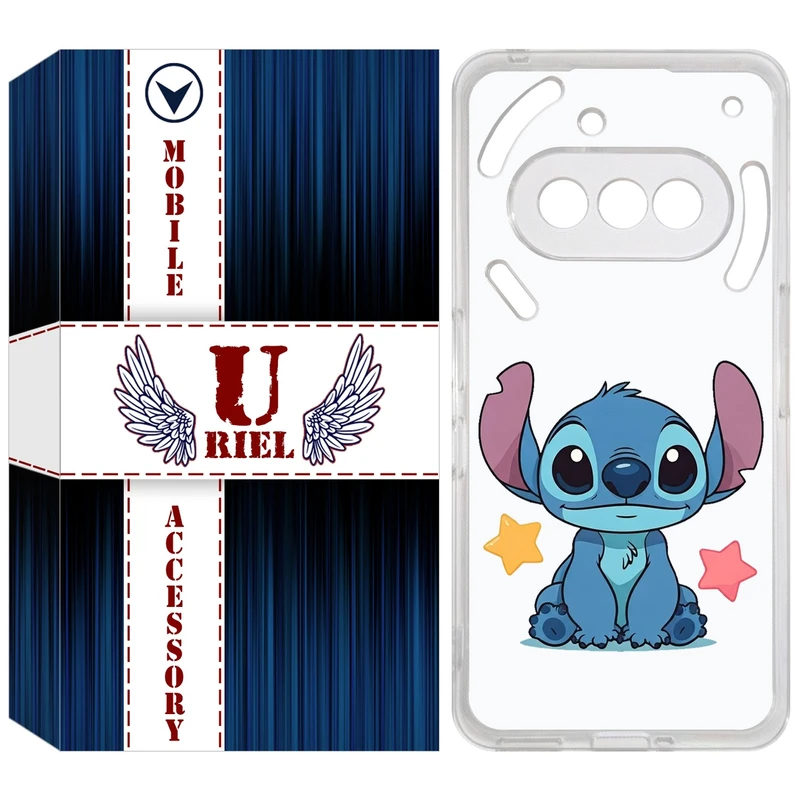 کاور یوریل مدل Clear کد 70 طرح استیچ مناسب برای گوشی موبایل ناتینگ فون Nothing Phone 3a