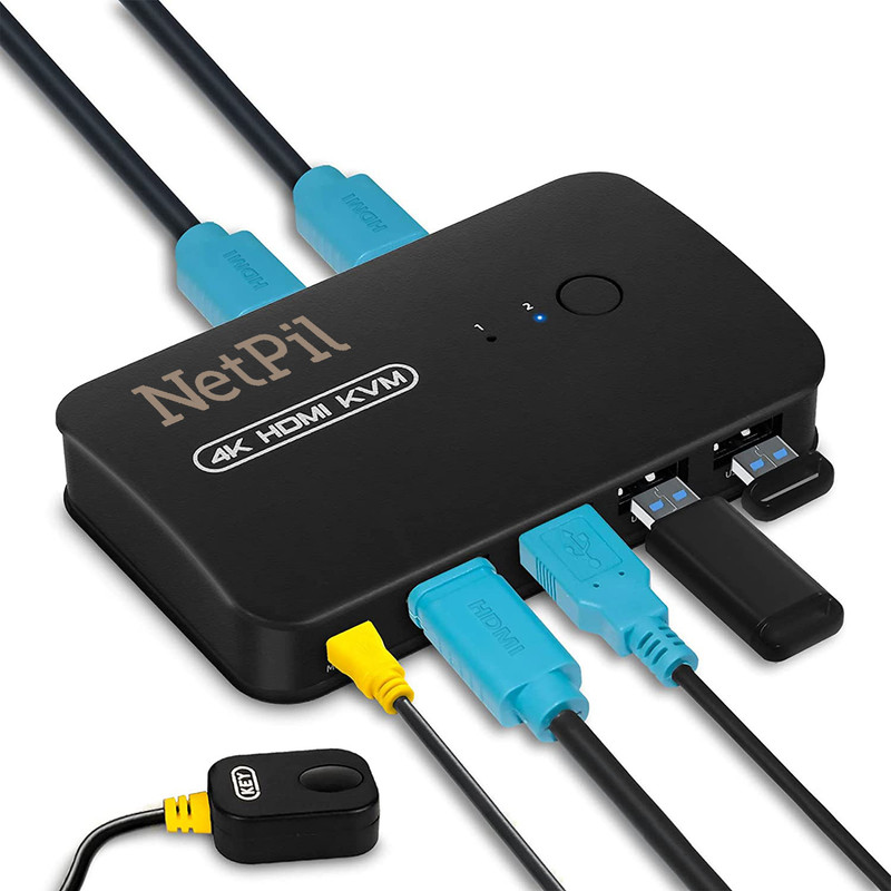 سوییچ دو پورت HDMI KVM  نت پیل  مدل HK201 2